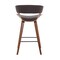 Armen Living Jagger Modern 26" Wood and Black Faux Leather Counter Height Barstool LCJGBAWABR26 - alternate 3